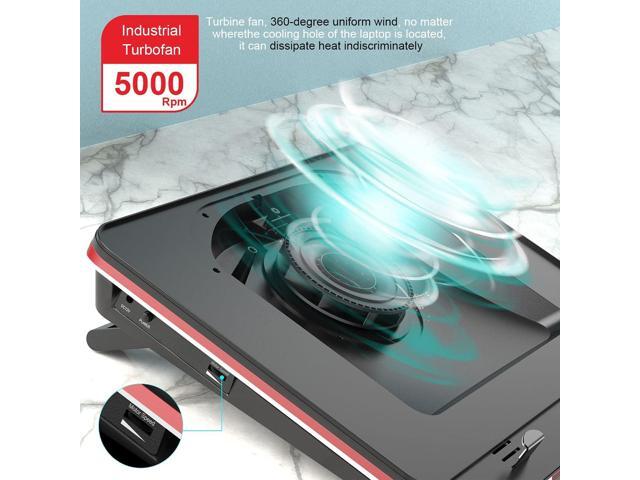 GT500 Powerful Turbo-Fan (5000 RPM) Laptop Cooling Pad with Infinitely Variable Speed,Seal Foam for Rapid Cooling Gaming Laptop,13-17.3inch Laptop...