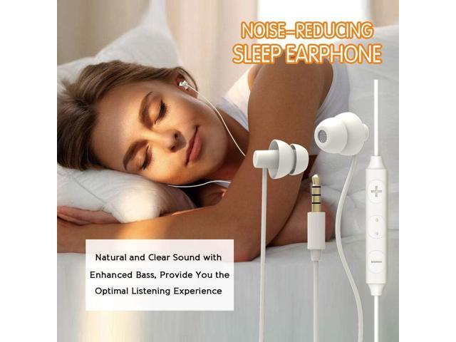 MAXROCK Sleep Earbuds, Ultra-Soft Comfortable Noise Isolating Earplugs Workout Headphones in-Ear Earphones w/Mic & Volume Control - Perfect for...