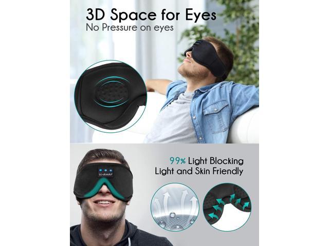 LC-dolida Sleep Mask with Bluetooth Headphones Bluetooth Sleep Mask Sleep Headphones,3D Eye Mask for Sleeping Mask Music Sleeping Headphones for...