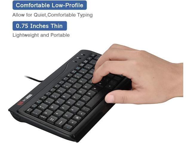 Super Mini Wired Keyboard, MCSaite Full Size 78 Keys Keypad Small Portable Fit with Professional or Industrial Use for Computer Laptop Mac Notebook