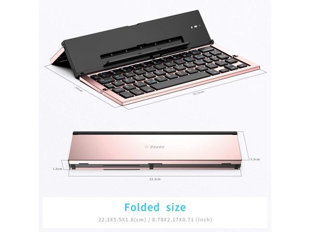 Geyes Bluetooth Keyboard Foldable Portable Folding Travel Keyboard for iPhone 15 Pro Plus/Xs/max/x/14/13 /12/11 /iPad/iPad mini 4, Samsung Android...