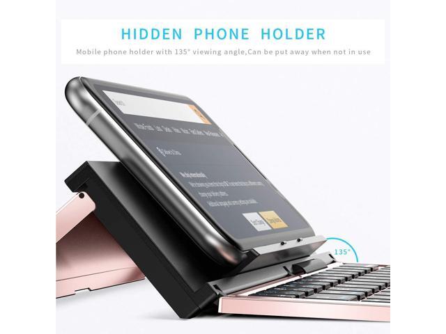 Geyes Bluetooth Keyboard Foldable Portable Folding Travel Keyboard for iPhone 15 Pro Plus/Xs/max/x/14/13 /12/11 /iPad/iPad mini 4, Samsung Android...