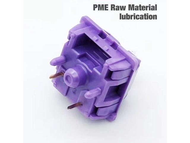 Tecsee Purple Panda PME Material Tactile Keyboard Switches Cherry-Style Mechanical Gaming Keyboards Long Stem Plate Mounted SMD 5 Pin RGB...