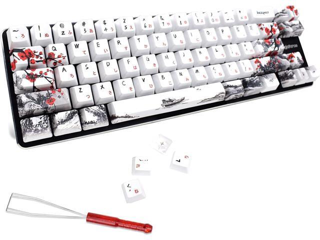 MOLGRIA Keycaps 71 Set for Gaming Mechanical Keyboard, Custom PBT OEM Profile Key caps Japanese Font with Keycap Puller for Cherry MX 71/61 60...