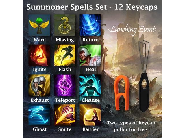 League of Legends Custom Keycaps (Champion Ivern) - Laser Engraved with Each Champion's Portrait, Passive, and Skills. Fit with Any Mechanical...