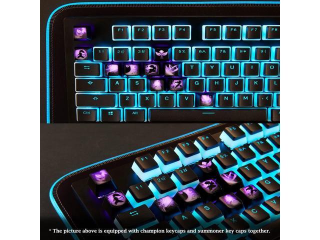 League of Legends Custom Keycaps (Champion Ivern) - Laser Engraved with Each Champion's Portrait, Passive, and Skills. Fit with Any Mechanical...