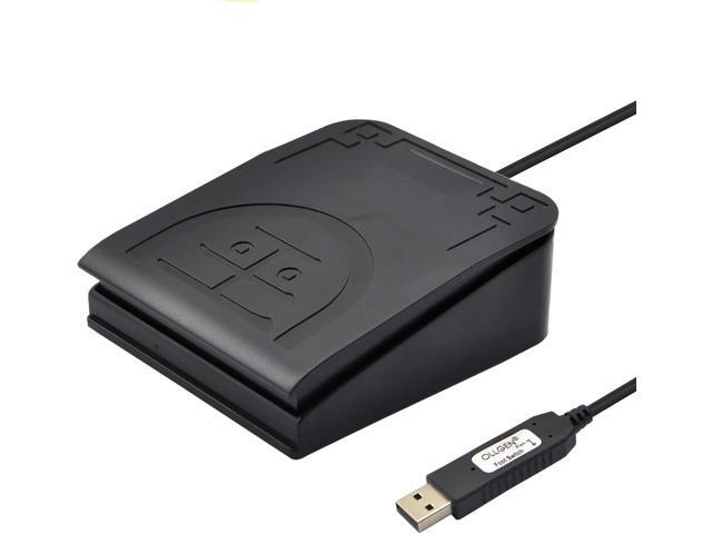 OLLGEN USB Foot Pedal Mechanical Switch Control One Key Program Computer Keyboard Mouse String Game Macro MIDI Cotroller Action HID (Single Pedal)