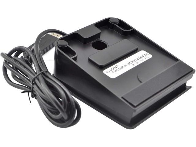 OLLGEN USB Foot Pedal Mechanical Switch Control One Key Program Computer Keyboard Mouse String Game Macro MIDI Cotroller Action HID (Single Pedal)