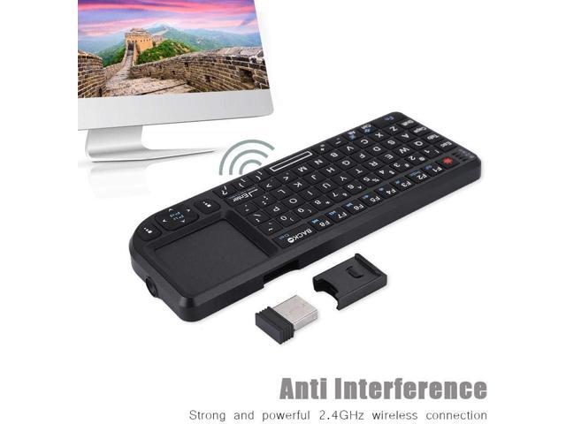 2.4GHz Touchpad Keyboard,A8 Mini Rechargeable Ultra-Thin Mini USB Backlit Keyboard with IR Light for HTPC for /4 for 360 and ONE(QWERTY Keypad)