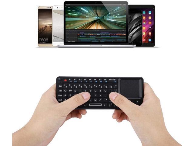 2.4GHz Touchpad Keyboard,A8 Mini Rechargeable Ultra-Thin Mini USB Backlit Keyboard with IR Light for HTPC for /4 for 360 and ONE(QWERTY Keypad)