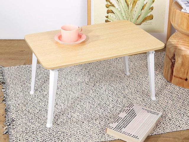 Laptop Stand for Bed, Lap Desk, Foldable Portable Lap Bed Tray, 23.6 Inch Floor Table for Drawing, Reading and Writing, Oak