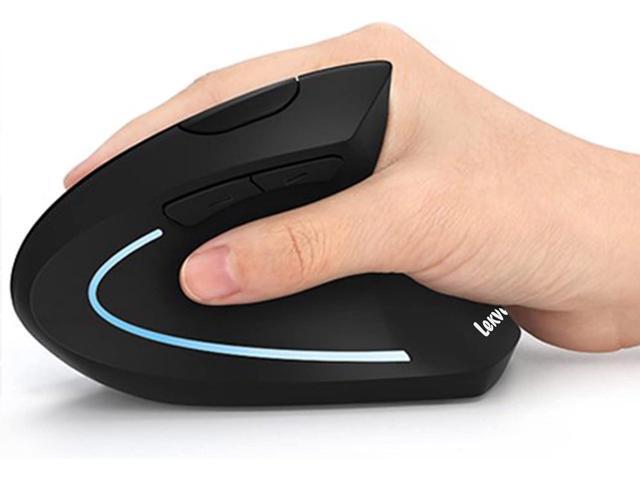Ergonomic Mouse, LEKVEY Vertical Wireless Mouse - Rechargeable 2.4GHz Optical Vertical Mice: 3 Adjustable DPI 800/1200/1600 Levels 6 Buttons, for.