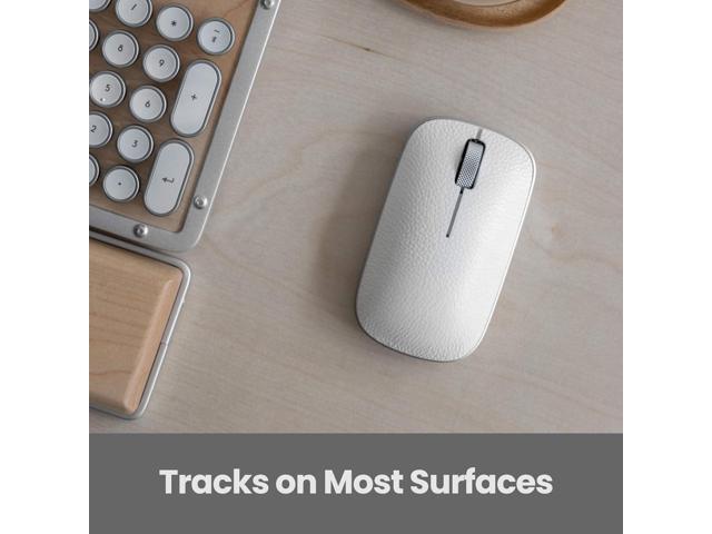 Azio Retro Classic Bluetooth Mouse (Maple) - Wireless, Genuine Leather Topped with Pixart Precision Tracker (RM-RCM-L-06)