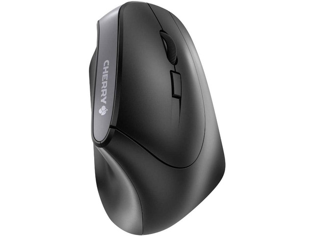 CHERRY MW4500 Wireless Vertical Ergonomic Optical Mouse, up to 1200 DPI, 6 Buttons and Scroll Wheel For Laptop, PC, Desktop or Mac. Right Handed.