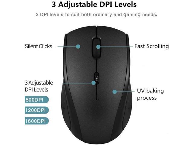 Huifen Type C Wireless Mouse, USB C Gaming Wireless Mice 2.4G Silent Ergonomic with 3 DPI Levels Compatible with Samsung Chromebook, Google...
