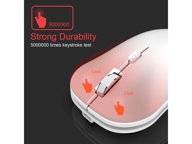 Arteck 2.4G Wireless Mouse with Nano USB Receiver Ergonomic Design Silent Clicking for Computer/Desktop/PC/Laptop and Windows 10/8/7 Build in...