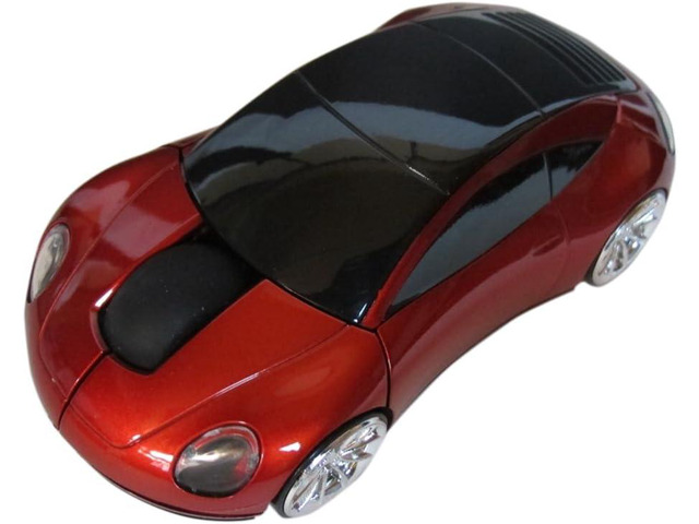 MOJO Porsche Car Optical Wireless Silent Mouse (Red)