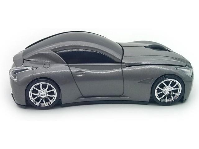 Wireless Car Mouse 2.4Ghz 3D DPI 1600 Cool Sport USB Gaming Mouse Mice for PC Computer Laptop Notebook Gray