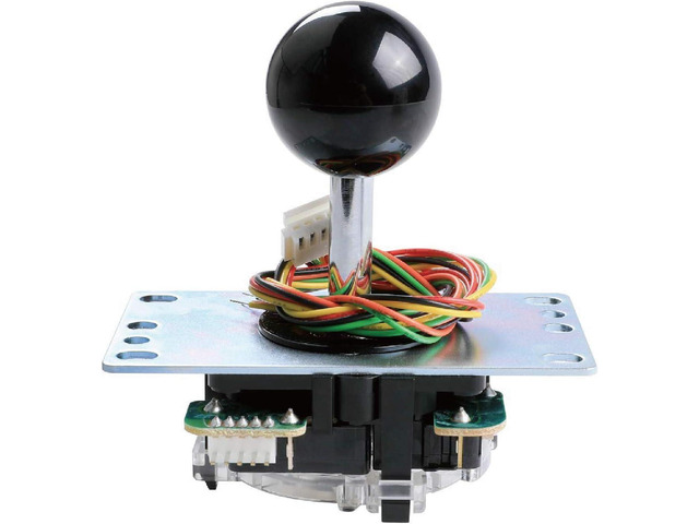 SANWA JLF-TP-8YT Original Joystick - for Arcade Game 4 & 8 Way Adjustable, Compatible with Catz Mad SF4 Tournament Joystick (Black Ball Top)