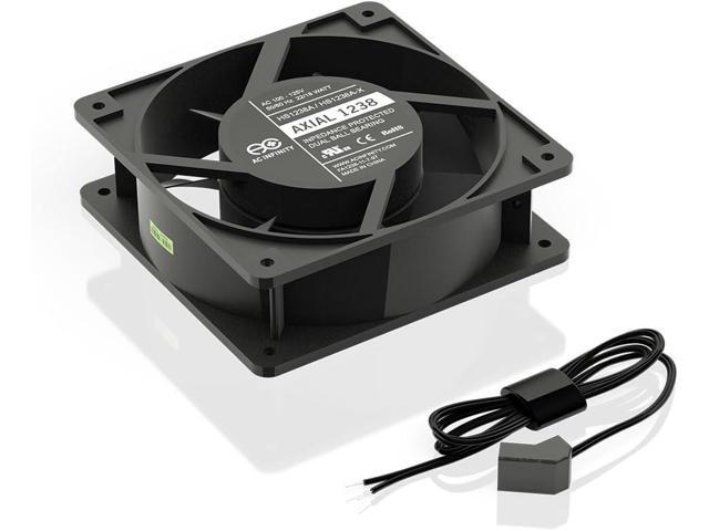 AC Infinity AXIAL 1238W, Muffin Fan, 120V AC 120mm x 38mm High Speed, for DIY Cooling Ventilation Exhaust Projects