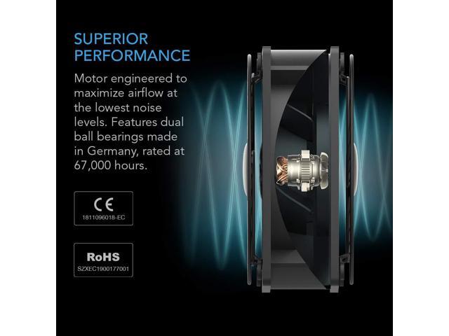 AC Infinity AXIAL 9238, Muffin Fan, 120V AC 92mm x 38mm High Speed, for DIY Cooling Ventilation Exhaust Projects