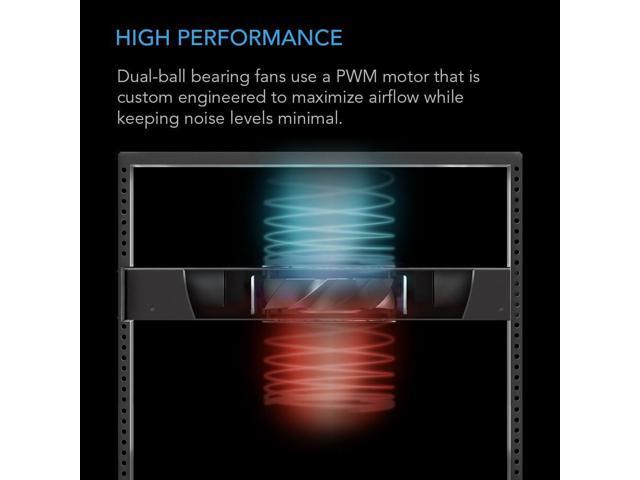AC Infinity CLOUDPLATE T2, Rack Mount Fan 1U, Top Exhaust Airflow, for Cooling AV, Home Theater, Network 19 Racks