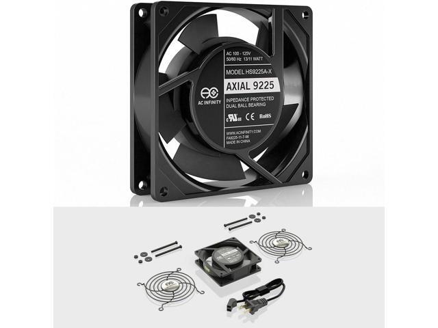 AC Infinity AXIAL 9225, Muffin Fan, 120V AC 92mm by 92mm by 25mm High Speed, UL-Certified for DIY Cooling Ventilation Projects