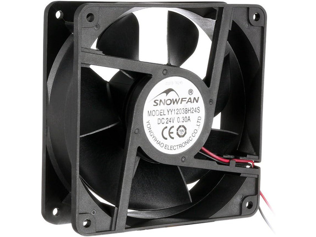 uxcell 120mm x 38mm 24V DC 12cm Industrial Cooling Fan 115 CFM High Airflow Long Life Sleeve Bearing