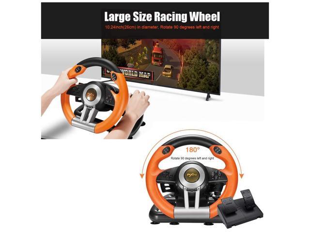 PXN V3II PC Racing Wheel, USB Car Race Sim Game PC Steering Wheel with Pedals for Windows PC/PS3/PS4/Nintendo Switch/Xbox One/Xbox Series X/S
