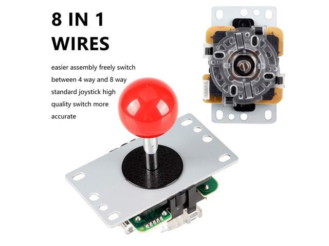 EG STARTS Arcade Buttons 1 Player DIY Kit Joystick 5V LED Arcade Button for Arcade Stick PC Games Mame Raspberry pi