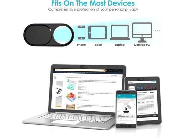 Webcam Cover, Camera Cover Slide, 0.027 Inch Ultra-Thin Metal Camera Privacy Covers for Laptop, PC, Smartphone, Protect Your Visual Privacy and...