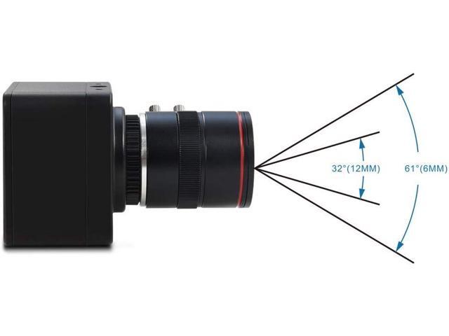 MOKOSE 4K@30fps USB Camera with 6-12mm Varifocal Manual Lens Webcam UVC Free Drive Compatible Windows Mac OS X Linux