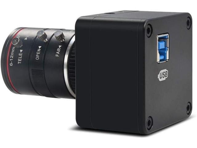 MOKOSE 4K@30fps USB Camera with 6-12mm Varifocal Manual Lens Webcam UVC Free Drive Compatible Windows Mac OS X Linux