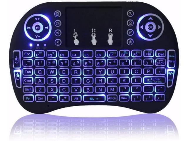 Backlit Mini Wireless Keyboard, BIFANS Air Mouse Portable Wireless Mini Keyboard with Touchpad Mouse, Wireless Mini Keyboard for PC TV Box HTPC.