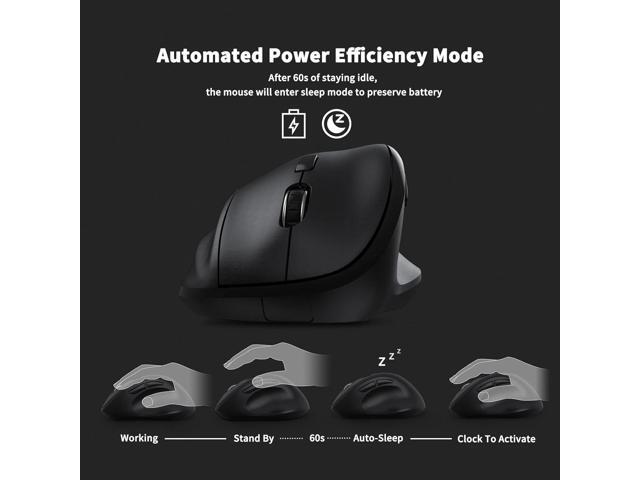 Ergonomic Wireless Mouse with USB Receiver for PC Computer, Laptop and Desktop, Ergo Mouse Vertical with Silent Clicks Long Battery Life, Up to...
