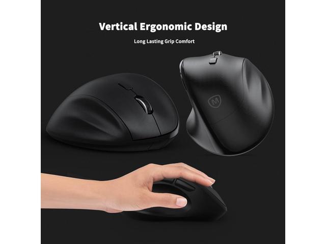 Ergonomic Wireless Mouse with USB Receiver for PC Computer, Laptop and Desktop, Ergo Mouse Vertical with Silent Clicks Long Battery Life, Up to...