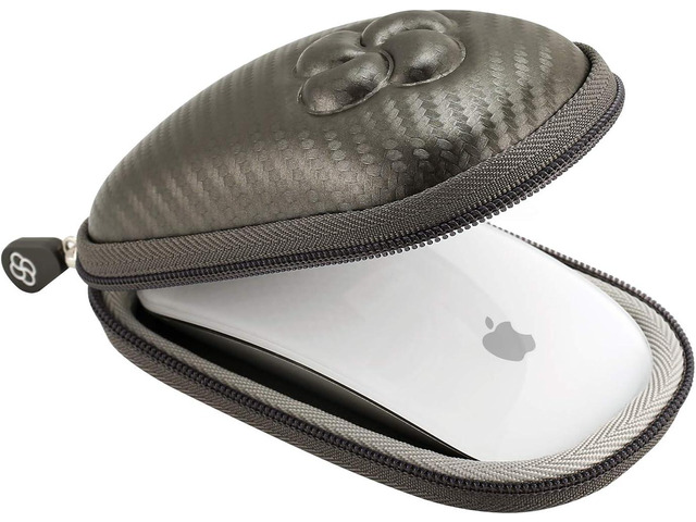 Koonice Hard Case Compatible for Apple Magic Mouse (I and II 2nd Gen) Including Carabiner (Brown)