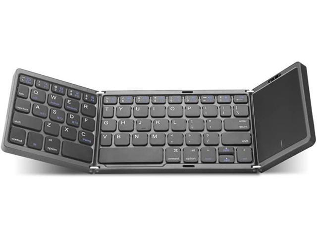 Foldable Keyboard 3 Foldable Bluetooth Keyboard with Sensitive touchpad Bluetooth Keyboard Folded Fodable Keyboard for iPad Mac iPhone Android...