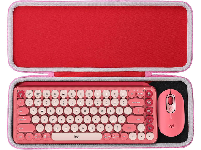 Aenllosi Hard Case for Logitech POP ICON Combo/POP Keys KeyboardPink
