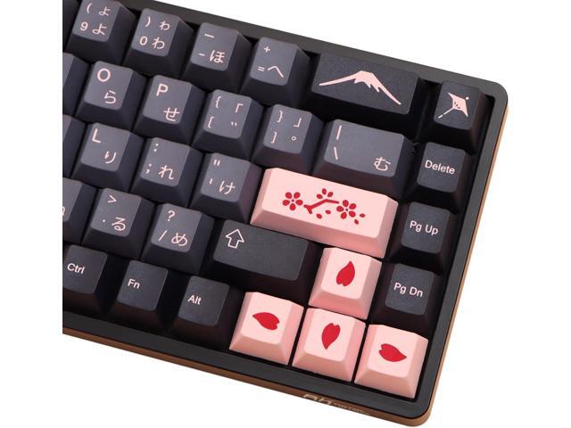MOLGRIA Keycaps 136 Set Night Sakura for Full Sized Keyboard, Custom PBT Cherry Profile Key Caps Japanese Style with Keycap Puller for Cherry MX...