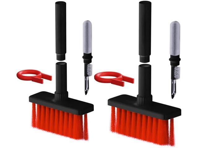 2 Pack Multi-Function 5 in 1 Keyboard Brush Cleaner Kit Bluebooth Earphone Soft Brush Cleaning Tools Computer Keycap Puller Dust Remover Keyboard.