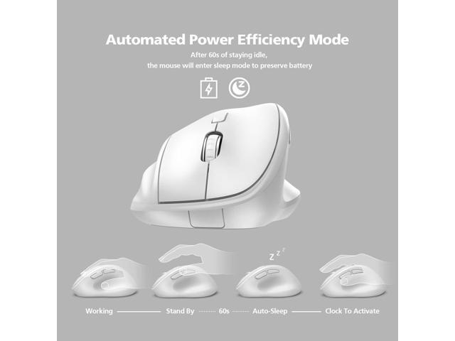 Ergonomic Wireless Mouse 2025 New Updated Smaller with USB-A Receiver for PC Computer, Laptop and Desktop, Ergo Mouse Vertical with Silent Clicks...