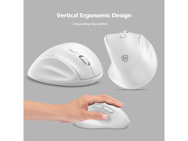 Ergonomic Wireless Mouse 2025 New Updated Smaller with USB-A Receiver for PC Computer, Laptop and Desktop, Ergo Mouse Vertical with Silent Clicks...