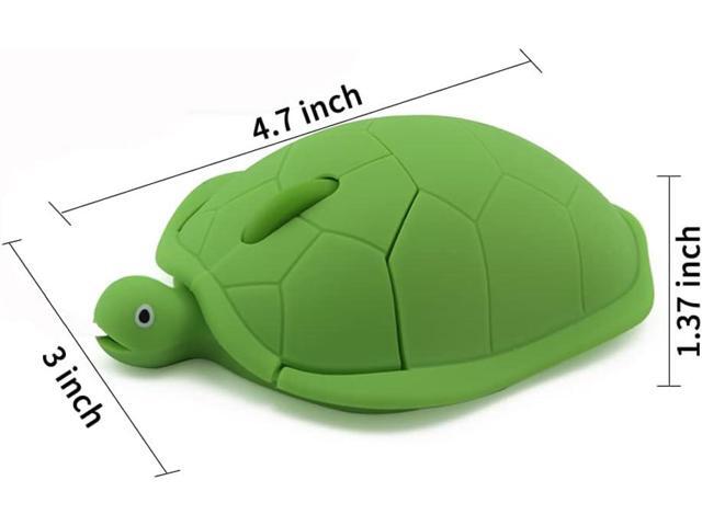 YOCUNKER Wireless Mouse 2.4Ghz Turtle Shape Cute Animal Design M Size Silent Click USB Optical Mouse Lightweight Cute Character Mouse for Kids...