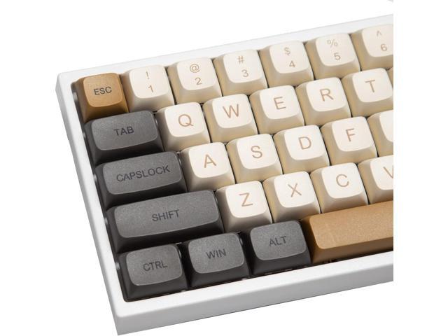 Guffercty kred XDA Profile Keycaps 125 Retro PBT Key Cap Cover Set Dye Sublimation ANSI US Layout for Cherry Mx Switch Mechanical Keyboard (XDA/Ember)