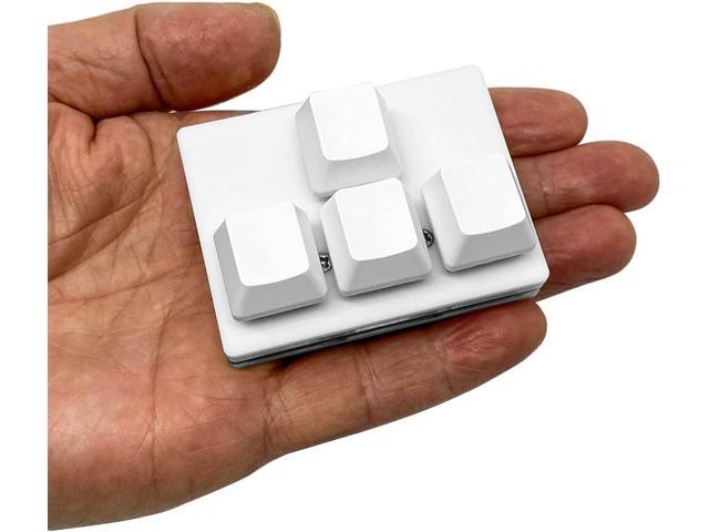 USB Mini 4-Key Keypad One-Handed Mechanical Gaming Keyboard Programming Macro Pad RGB Keypad for Windows Mac OSU HID Standard Keyboard with Red Hot...