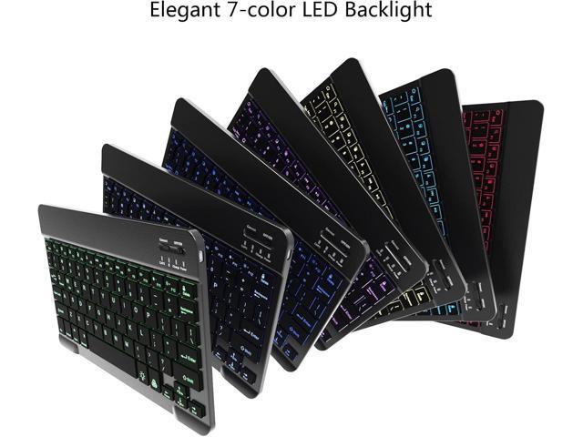 7 Color Backlit Bluetooth Keyboard for iPad 11th 10th Gen, iPad Pro M4 13 12.9 11 inch, iPad Air M3 M2 5th 4th Generation, iPad Mini iPhone...
