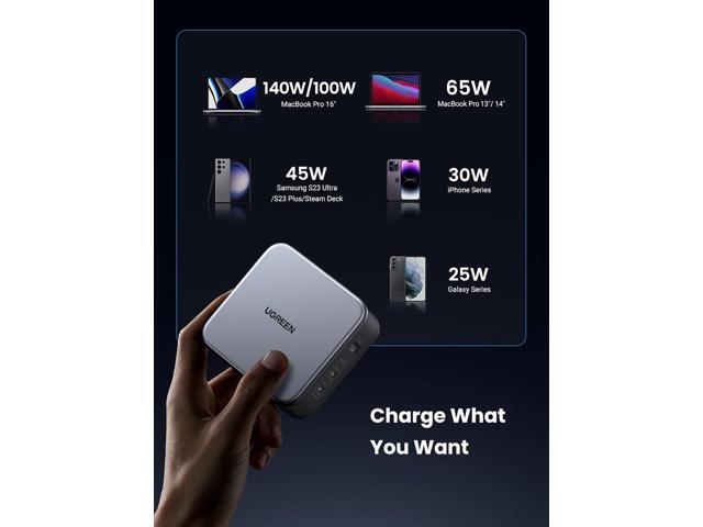 UGREEN 140W USB C Charger, Mac Book Pro Charger Nexode PD3.1 PPS 3-Port Foldable GaN Fast Laptop Wall Charger Power Adapter for MacBook Pro 16'',...
