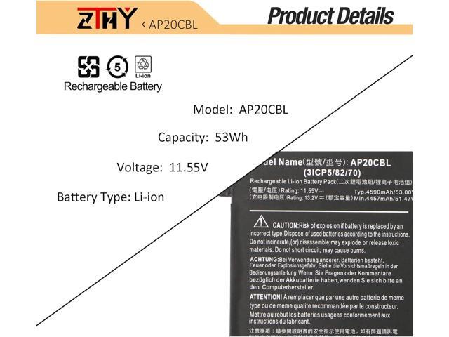 ZTHY AP20CBL Laptop Battery Replacement for Acer Aspire 5 A515-45 A515-46 A515-45G Aspire 7 A715-43G Swift 3 SF314-43 SF314-511 Vero AV15-51...