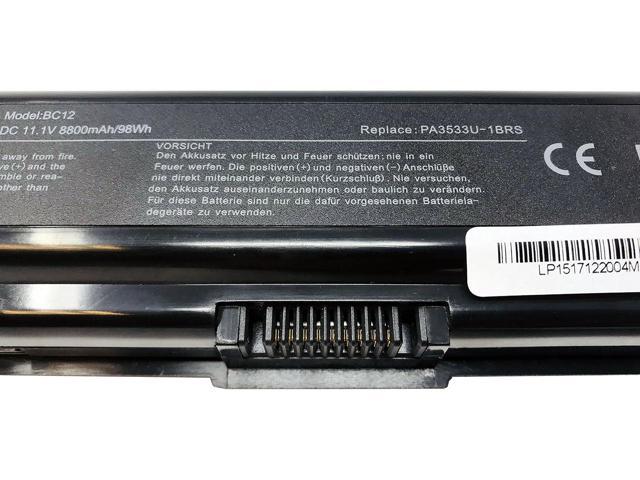 GHU New Battery 98 WH PA3727U-1BRS PA3535U-1BRS 12 Cell 8800 mAh Li-ion Replacement for Toshiba Satellite A200 A205 A210 A300 A350 A350 A505 L305...